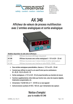 Motrona AX346 Manuel du propriétaire