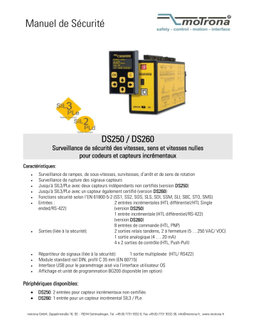 DS260 | Motrona DS250 Manuel du propriétaire | Fixfr