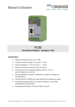 Motrona FU252 Manuel du propriétaire