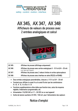 Motrona AX347 Manuel du propriétaire