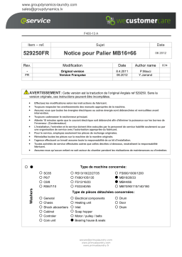 Primus / Lavamac MB33 Manuel utilisateur