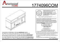 Dorel Home 1774096COM Carver Electric Fireplace TV Stand Manuel utilisateur