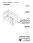 Dorel Home WM3797W Wood Bunk Bed Manuel utilisateur