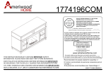 Dorel Home 1774196COM Carver Electric Fireplace TV Stand Manuel utilisateur