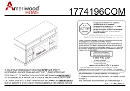 Dorel Home 1774196COM Carver Electric Fireplace TV Stand Manuel utilisateur