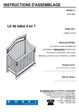 Dorel Home BR1518B4C Linden 4 in 1 Convertible Crib Manuel utilisateur