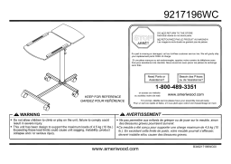 Dorel Home 9217196WC Deluxe Laptop Cart Manuel utilisateur