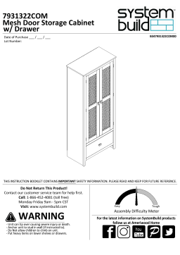 Dorel Home 7931322COM Braewood 30" Wide Storage Cabinet Manuel utilisateur