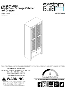 Dorel Home 7931874COM Braewood 30" Wide Storage Cabinet Manuel utilisateur