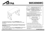 Dorel Home 9853096WC Home Trends New Melle Writing Desk Manuel utilisateur