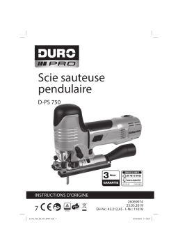Duro Pro D-PS 750 Jig Saw Mode d'emploi