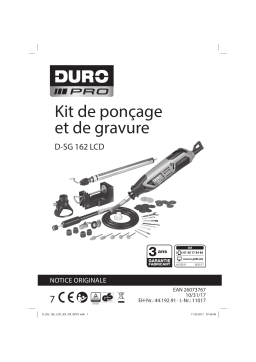 Duro D-SG 162 LCD Grinding and Engraving Tool Mode d'emploi