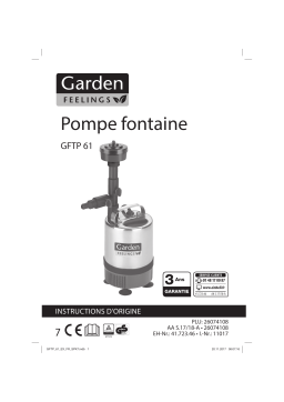 GARDENFEELINGS GFTP 61 Pond Pump Kit Mode d'emploi