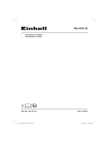 Einhell Blue BG-HVK 32 GT-M-GT-40 Mode d'emploi | Fixfr