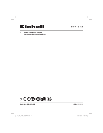 Einhell Blue BT-NTS 12 Wet/Dry Vacuum Cleaner Mode d'emploi | Fixfr