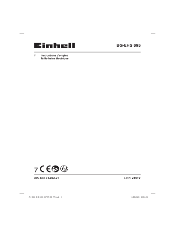 Einhell Blue BG-EHS 695 Electric Hedge Trimmer Mode d'emploi | Fixfr