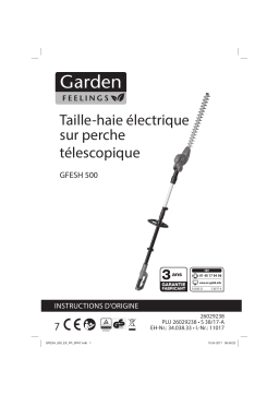 GARDENFEELINGS GFESH 500 Electric Pole Hedge Trimmer Mode d'emploi