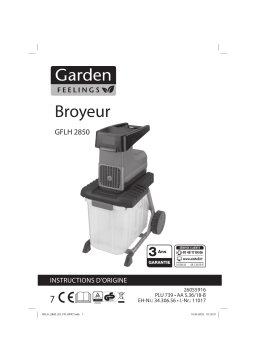 GARDENFEELINGS GFLH 2850 Electric Silent Shredder Mode d'emploi