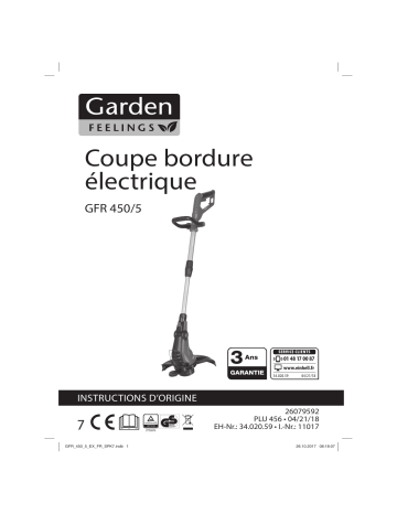 GARDENFEELINGS GFR 450/5 Electric Lawn Trimmer Mode d'emploi | Fixfr