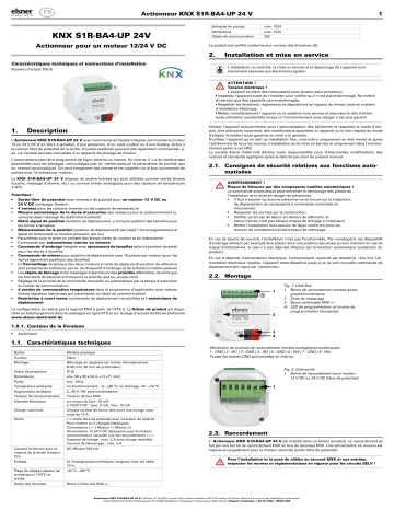 elsner elektronik KNX S1R-BA4-UP 24 V Manuel utilisateur | Fixfr