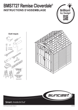 Suncast BMS7727 Cloverdale® 7 ft. x 7 ft. Storage Shed Manuel utilisateur