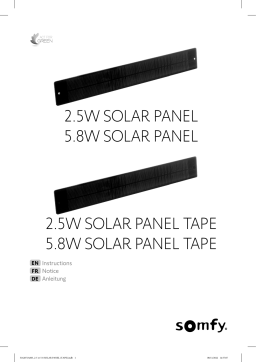 Somfy RS100 2.5W Solar Panel Mode d'emploi