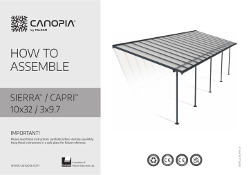 Canopia by Palram 705341 Sierra 10 ft. x 32 ft. Gray/Bronze Aluminum Patio Cover Mode d'emploi | Fixfr