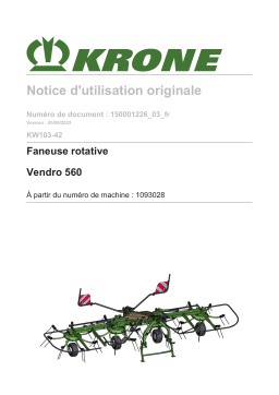 Krone BA Vendro 560 (KW103-42) Mode d'emploi