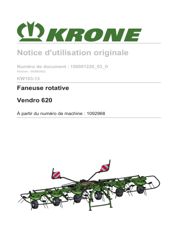 Krone BA Vendro 620 (KW103-13) Mode d'emploi | Fixfr