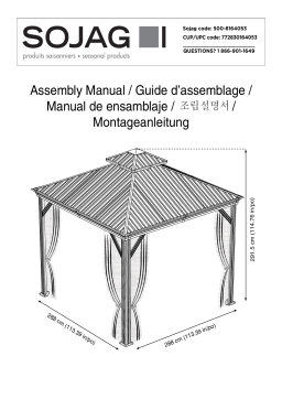 Sojag 500-9164053 Sojag Monaco Champagne 10 ft. x 10 ft. Gazebo Mode d'emploi