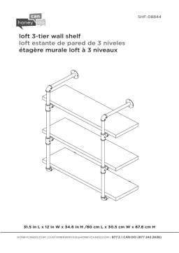 Honey-Can-Do Loft 3-Tier Étagère Murale | Chat IA & PDF