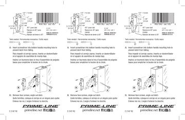 Prime-Line E 2187 45 Degree, Stainless Steel, Round Face Mortise Lock Mode d'emploi | Fixfr