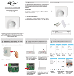 SkyLink PS-MT Indoor Motion Sensor Manuel utilisateur