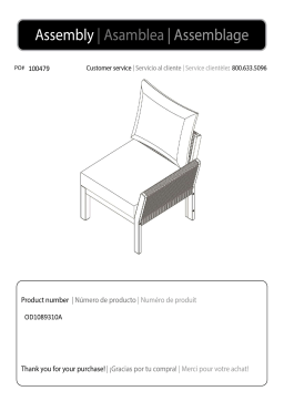 Southern Enterprises HD392356 Beringer Oiled Acacia Wood Outdoor Sofa with Natural Cushions Mode d'emploi