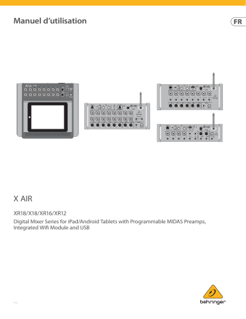 Behringer X18 Mixer Manuel du propriétaire | Fixfr