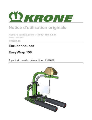 Krone BA EasyWrap 150 (BW202-10) Mode d'emploi | Fixfr