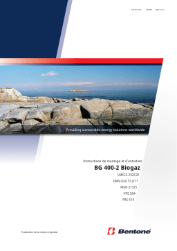 Bentone BG 400-2 LME22 512 VPS UV Biogas Manuel utilisateur