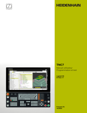 HEIDENHAIN TNC7 (81762x-17) CNC Control Manuel utilisateur | Fixfr