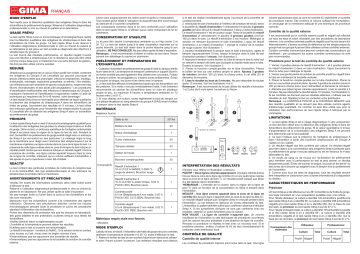 Gima 24520 STREP-A TEST - device Manuel du propriétaire | Fixfr