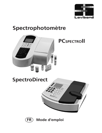 Lovibond SpectroDirect Manuel utilisateur | Fixfr