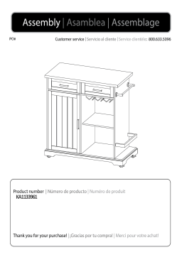 Southern Enterprises HD391373 Webber White Kitchen Island with Wheels Mode d'emploi