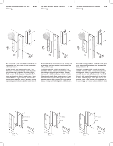 Prime-Line A 150 Black Plastic Mortise Style Screen Door Latch and Pull, Jim Walters Mode d'emploi | Fixfr