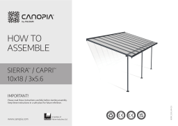 Canopia by Palram 705331 Sierra 10 ft. x 18 ft. Gray/Bronze Aluminum Patio Cover Mode d'emploi