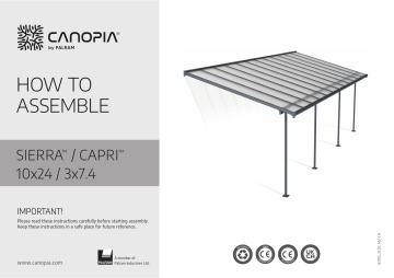 Canopia by Palram 705334 Sierra 10 ft. x 24 ft. Gray/Bronze Aluminum Patio Cover Mode d'emploi | Fixfr