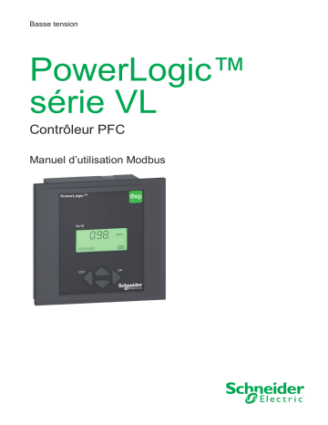 Schneider Electric PowerLogic™ série VL Contrôleur PFC Mode d'emploi | Fixfr