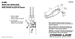 Prime-Line MP6090 2 in. Shower Door Bottom Guide Reach Nylon Construction Bottom Guide d'installation