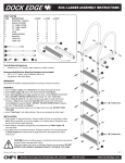 Dock Edge 2075F 5 Steps Eco Fixed Dock Ladder, Weld Free Aluminum Mode d'emploi