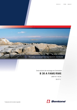 Bentone B 30 A FAME/RME LMO14 DV57 Manuel utilisateur