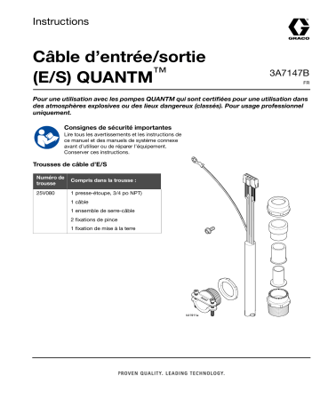 Graco 3A7147B, câble E/S QUANTM Mode d'emploi | Fixfr