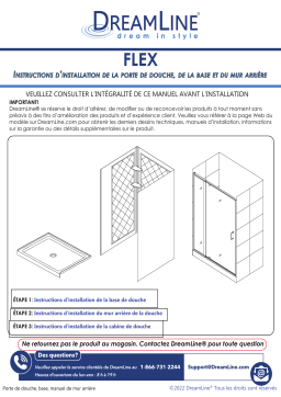 DreamLine DL-6218C-01CL Shower Door Installation manuel